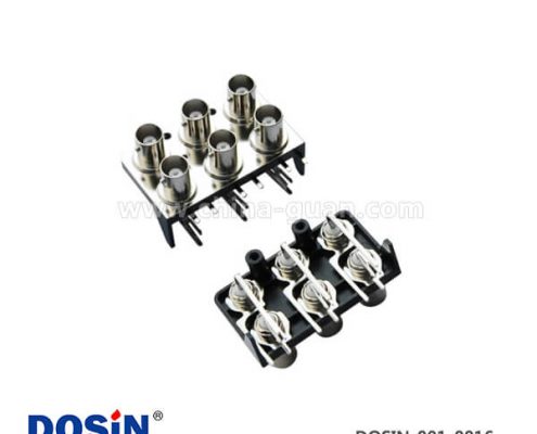 bnc 連接器PCB板端黑色塑膠外殼彎式母頭射頻6同軸