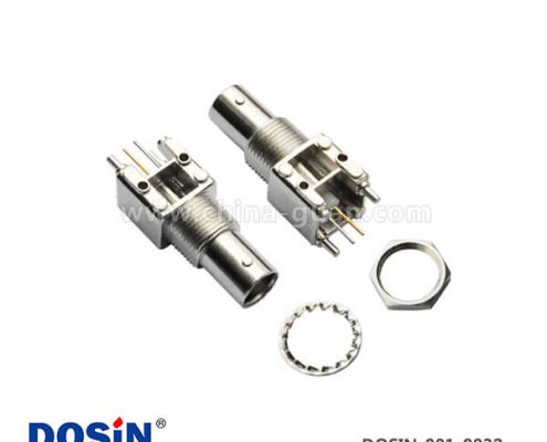 rf射頻同軸連接器BNC直式50歐鋅合金母頭PCB板端