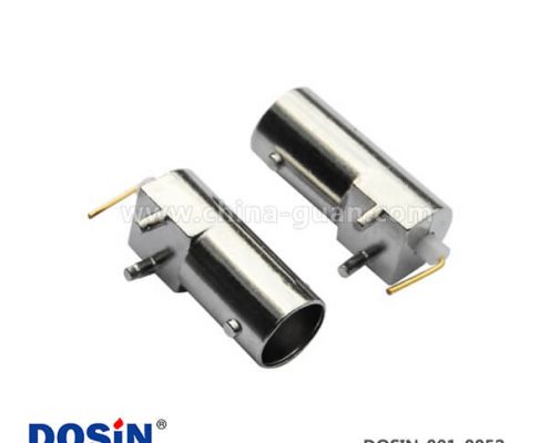 bnc連接頭彎式母頭2腳射頻同軸連接器接PCB板端座