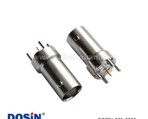 bnc母座直式鋅合金母頭4腳射頻同軸連接器PCB插座板