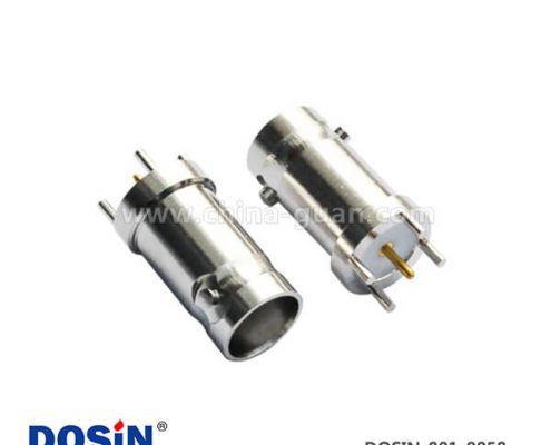 bnc電阻50歐姆直式鋅合金母頭4角同軸射頻連接器PCB板