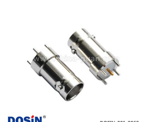 bnc同軸接口直式母頭4腳鋅合金射頻連接器PCB板端座