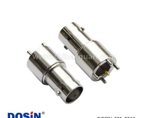 bnc同軸射頻連接器直式4腳母頭鋅合金PCB插座板