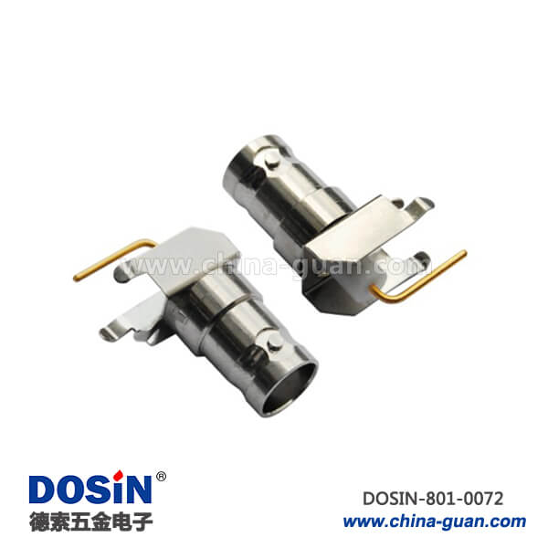 bnc 同軸彎式母頭50歐姆射頻連接器PCB 板端座