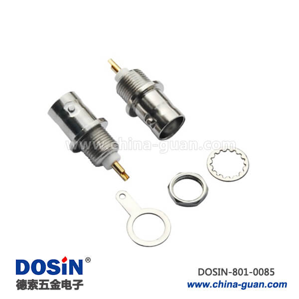 BNC端子直式鋅合金50歐姆母頭射頻同軸連接器