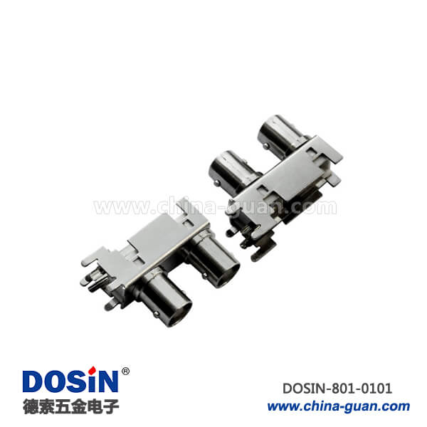 bnc射頻 同軸連接器90度50歐姆母頭PCB端子