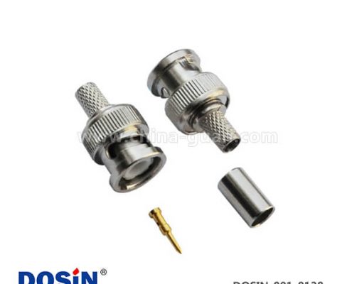 同軸電纜 bnc連接器射頻直式壓接母頭50歐