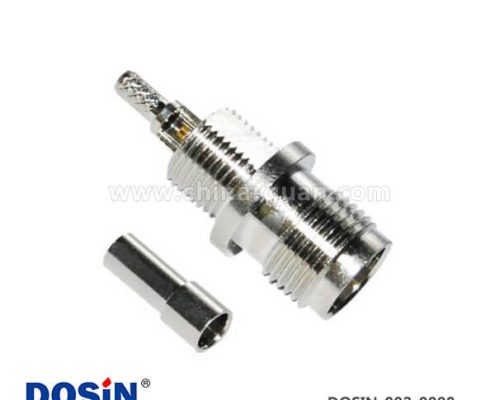 東莞 電子連接器直式母頭穿墻式 壓接射頻同軸TNC連接器