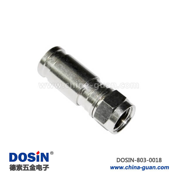 有線電視連接器高性能F頭射頻同軸直式公頭