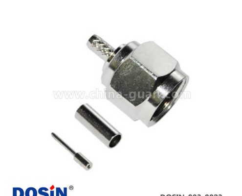 公連接器類型F頭 壓接直式公頭 RF射頻同軸