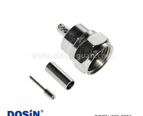 f射頻連接器 RF同軸 直式壓接公頭接線