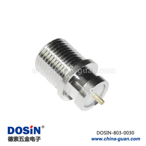 電視射頻接口 母頭F型同軸直式穿墻連接器