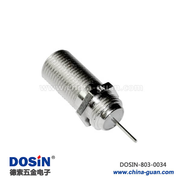 有線(xiàn)電視頭母頭F頭RF射頻同軸直式穿墻連接器