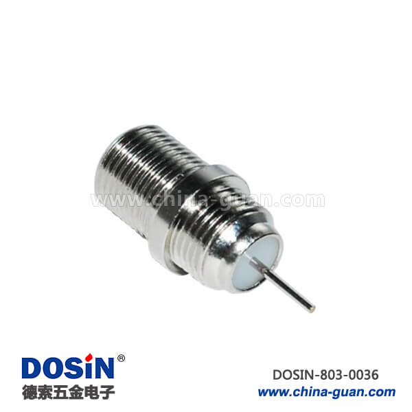 數(shù)字電視線(xiàn)接頭F頭防水直式穿墻母頭RF射頻同軸連接器