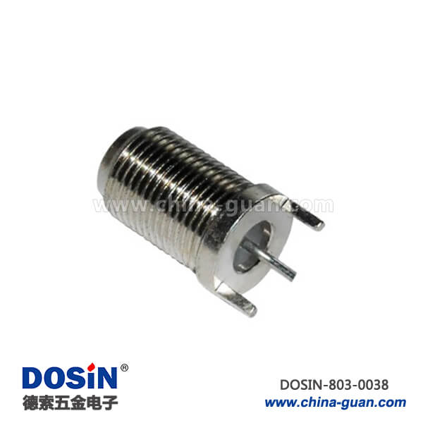 連接器母座F頭2腳直式母頭 RF射頻同軸