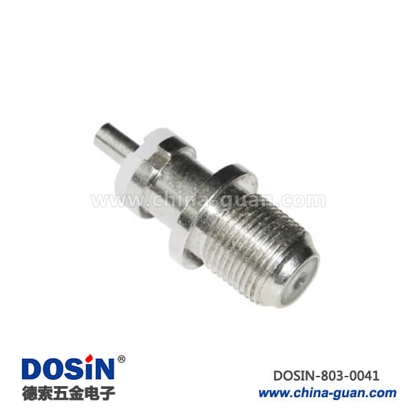 f頭射頻同軸連接器 直式母頭穿墻接線