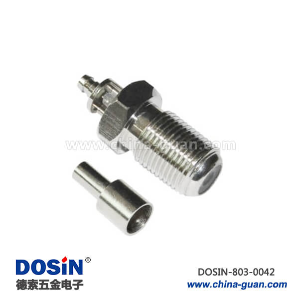 f射頻同軸連接器 穿墻直式母頭75歐姆RF