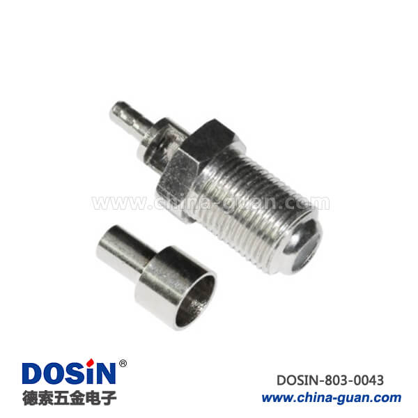 f接頭連接器75歐姆直式穿墻母頭RF射頻同軸