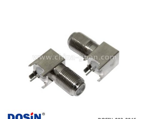 有線電視接頭 f頭彎式方形4腳母頭射頻同軸連接器