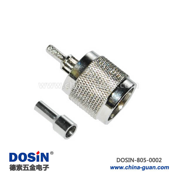 同軸電纜rg58 n型射頻連接器直式壓接公頭RG59_RG6_RG174_RG213