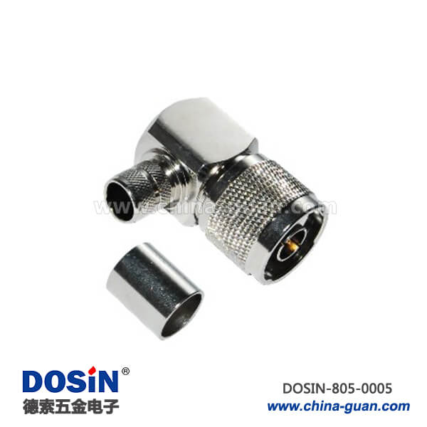 rg213同軸線n型連接器公頭彎式壓接式RG59_RG59_RG6_RG174