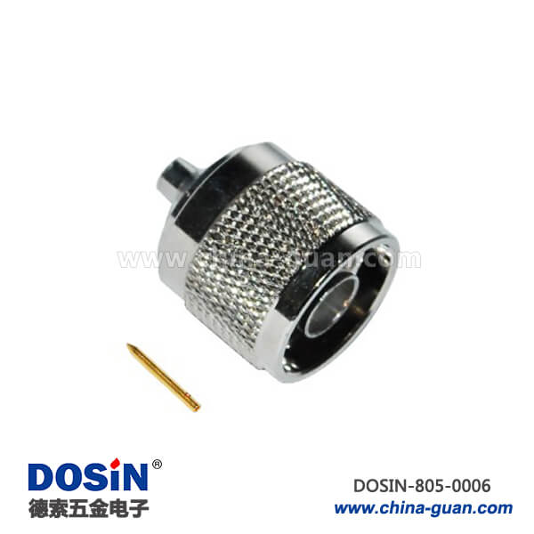 n型公頭射頻連接器直式焊接式同軸線纜