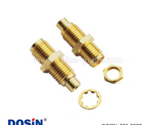 sma同軸連接器接頭直式穿墻鍍金母頭線纜