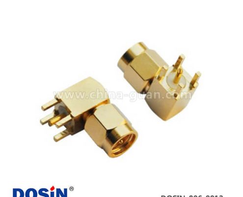 sma系列射頻同軸連接器彎式公頭PCB板端