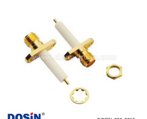 專業(yè)射頻同軸連接器sma型2孔法蘭穿墻式面板安裝