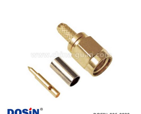 sma同軸電纜連接器直式鍍金公頭壓接式