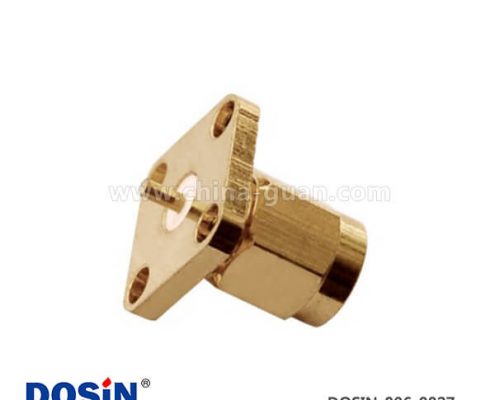 板端連接器母頭直式法蘭盤4孔焊接面板安裝sma板端