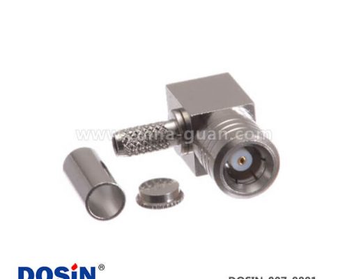 smb 連接器射頻同軸彎頭公頭壓接式同軸線纜