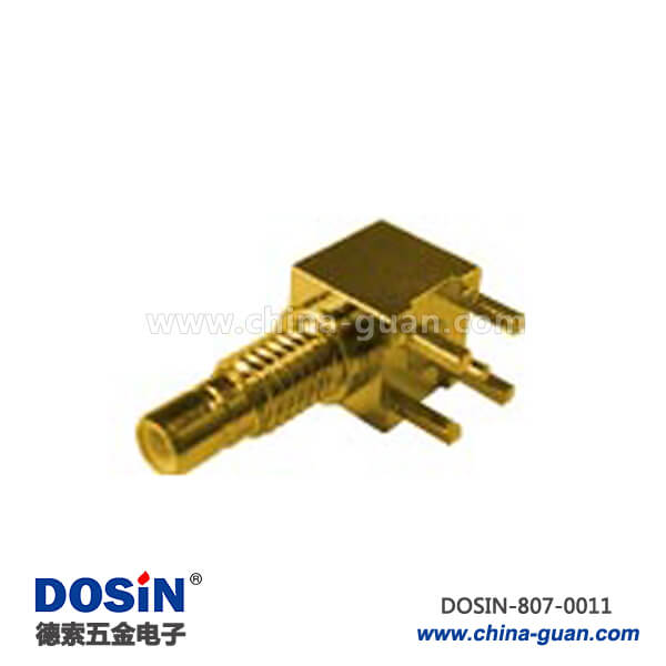 smb射頻連接器同軸母頭彎式方形5引腳鍍金穿墻式PCB板端 smb射頻連接器同軸母頭彎式方形5引腳鍍金穿墻式PCB板端