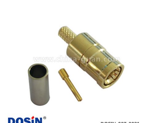 smb射頻連接器鍍金直式焊接公頭同軸線(xiàn)纜