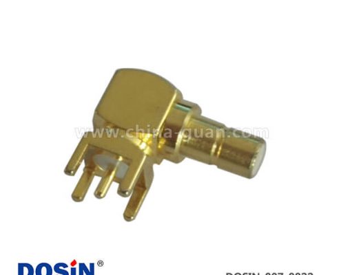 優(yōu)質(zhì)射頻同軸連接器smb鍍金彎式母頭4腳PCB板端插座