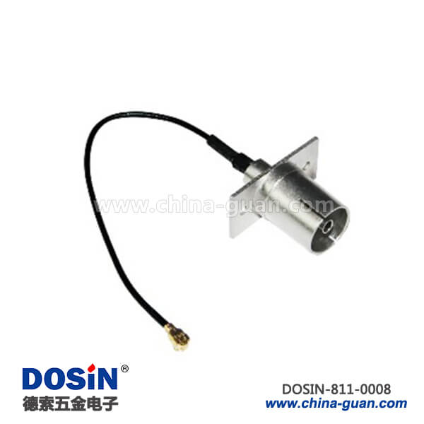 PAL直式母頭射頻同軸電纜接ipex