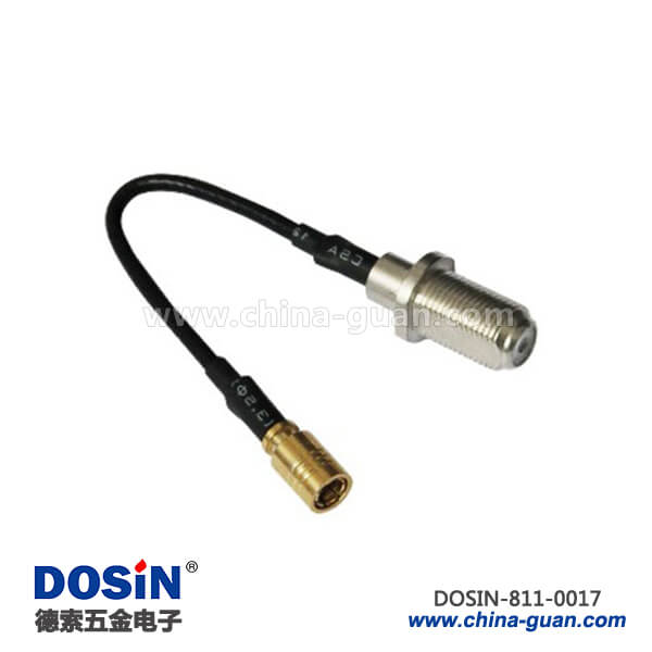 f穿墻母頭rg174射頻同軸線材接smb公頭