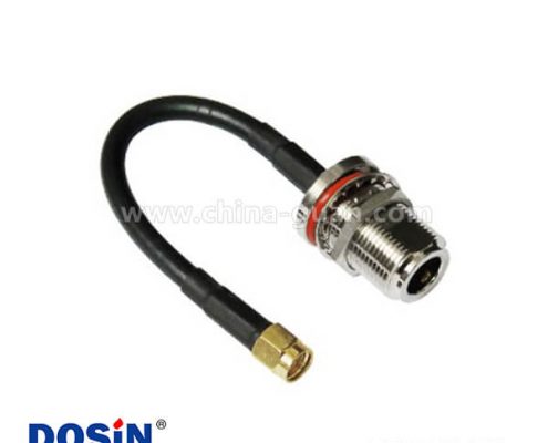 n頭穿墻防水rg59射頻同軸線材接sma公頭