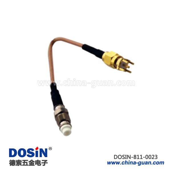 pcb直式封裝sma頭接rg174同軸線材接fme頭