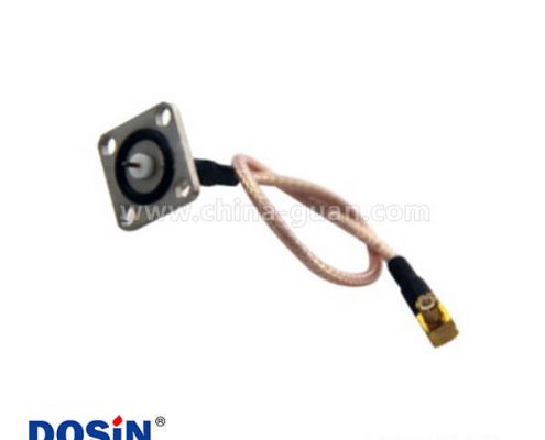 mcx法蘭四孔防水頭rg316射頻同軸線材接oem