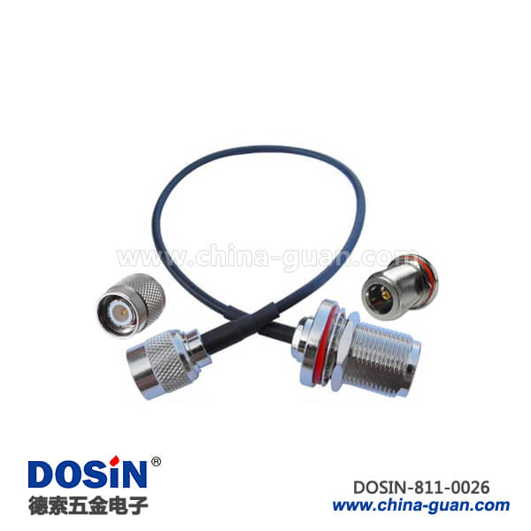 n型穿墻防水母頭射頻同軸線材接tnc公頭