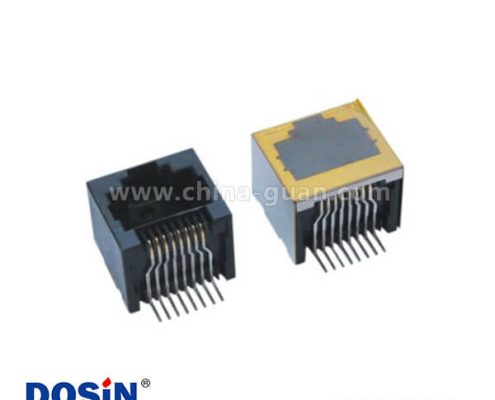 貼片式RJ45連接器SMT 8P8C SMD超低高度網(wǎng)絡插座接口