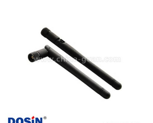 WIFI WLAN 黑色外置2Dbi 2.4G增益天線帶SMA插頭可折疊