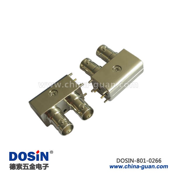 bnc母頭連接器彎頭雙口PCB板端