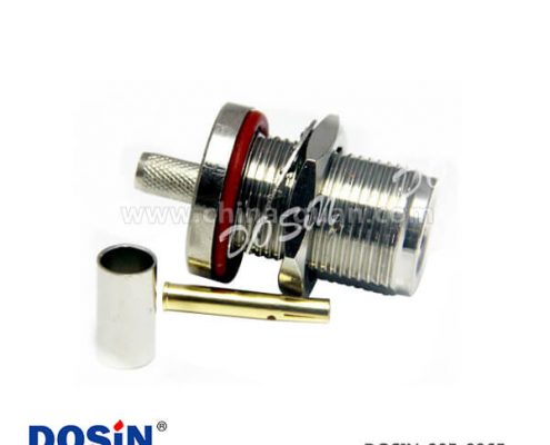 n型母頭連接器直式穿墻面板安裝壓接接線