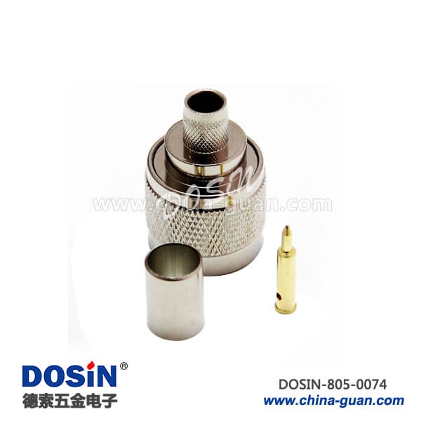 n型公頭射頻連接器直式壓接同軸線纜