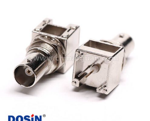 BNC直式射頻同軸75歐鍍鎳面板安裝連接器