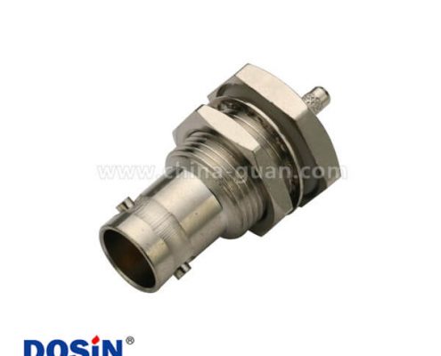 BNC直式穿墻鋅合金防水母頭射頻同軸電纜連接器