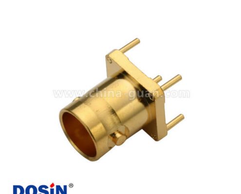 BNC直式母頭射頻同軸鍍金連接器