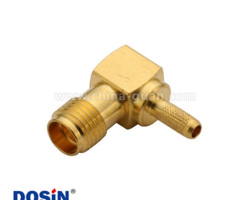 sma 連接器母頭彎式壓接同軸線纜 RG400